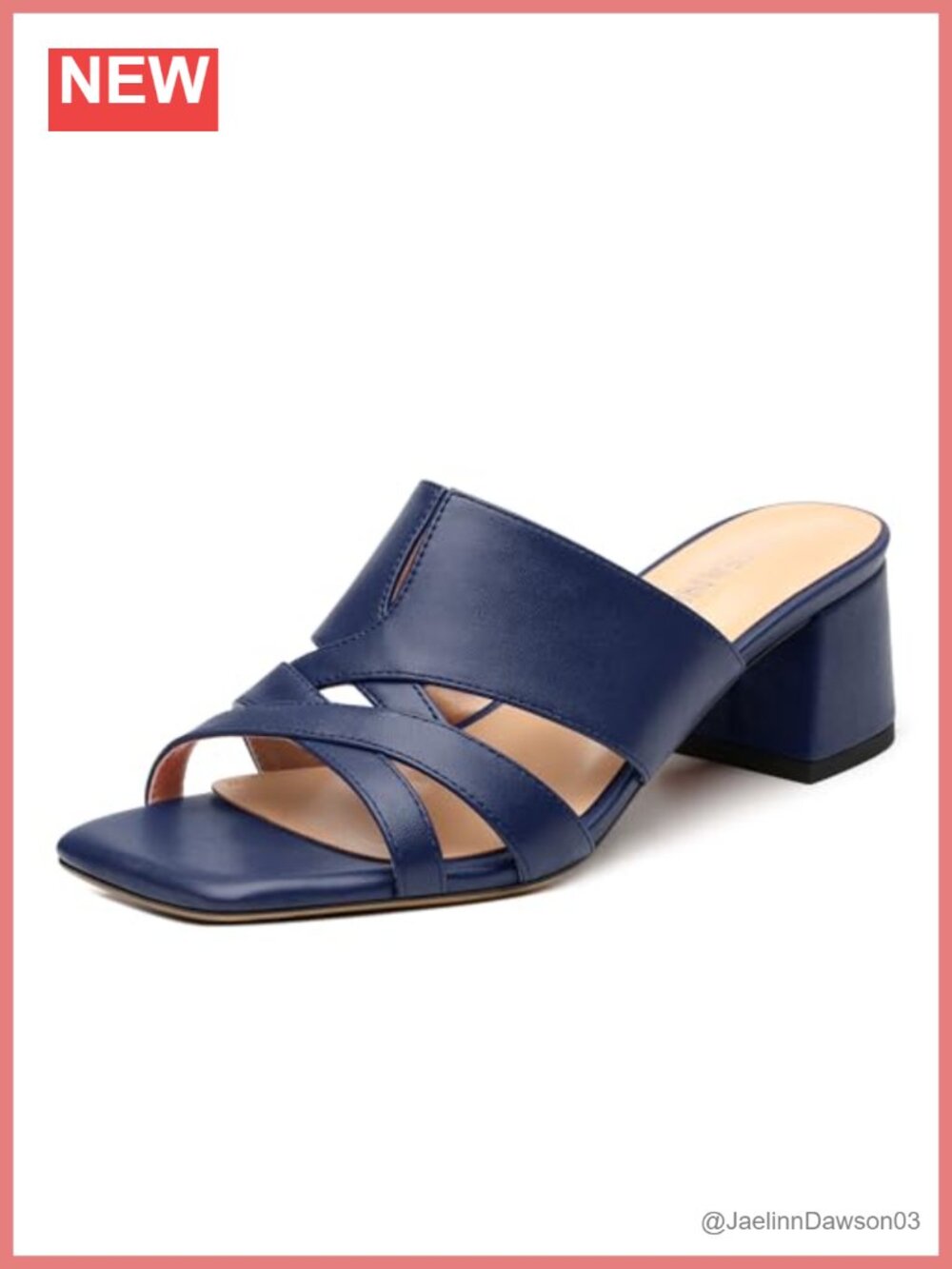 Women's Square Toe Open Toe Sandals, Chunky Heel One Foot Stirrup Slippers,